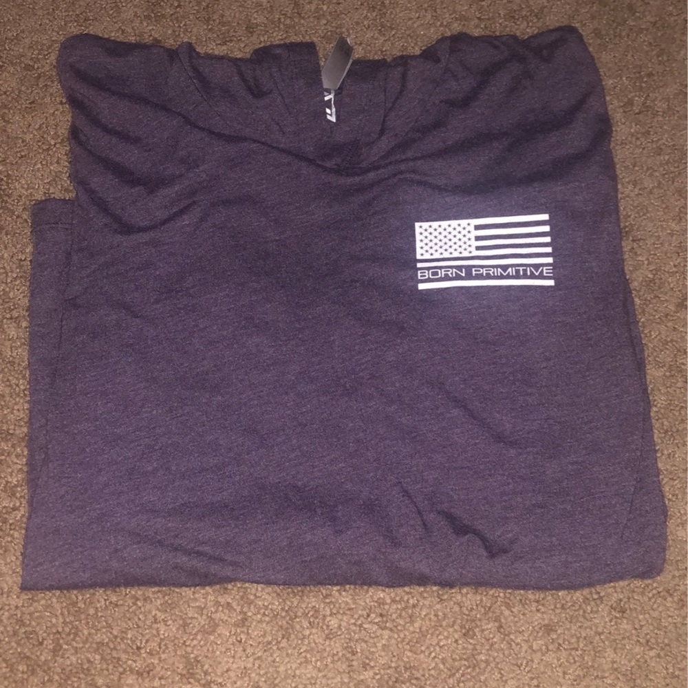 Born Primitive Ling Sleeve Hooded t-shirt or sweatshirt size Medium